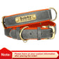 Customized PU Leather Nameplate Dog Collar