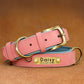 Customized PU Leather Nameplate Dog Collar