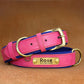 Customized PU Leather Nameplate Dog Collar