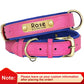 Customized PU Leather Nameplate Dog Collar