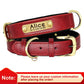 Customized PU Leather Nameplate Dog Collar